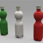 Serie di bottiglie in PET per bevande gassate